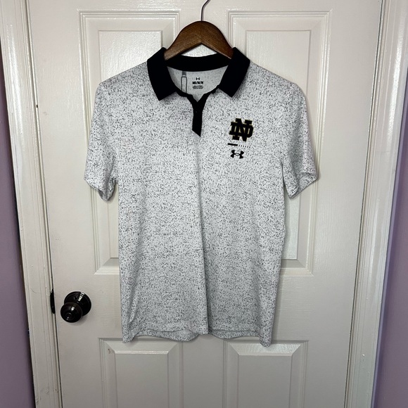 Notre Dame Fighting Irish Football Under Armour Women Medium Polo New - Picture 1 of 8